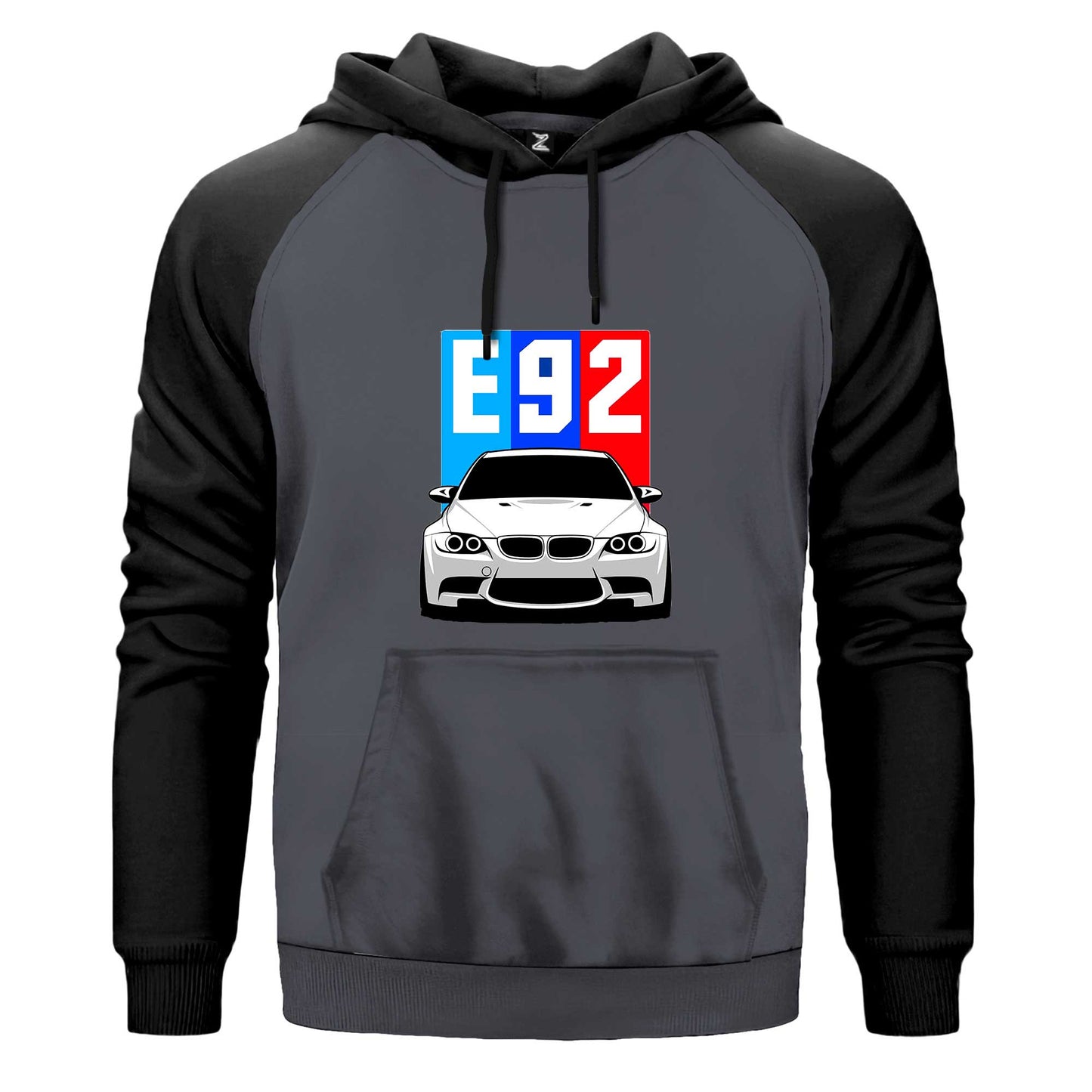BMW E92 Çift Renk Reglan Kol Sweatshirt Kapşonlu