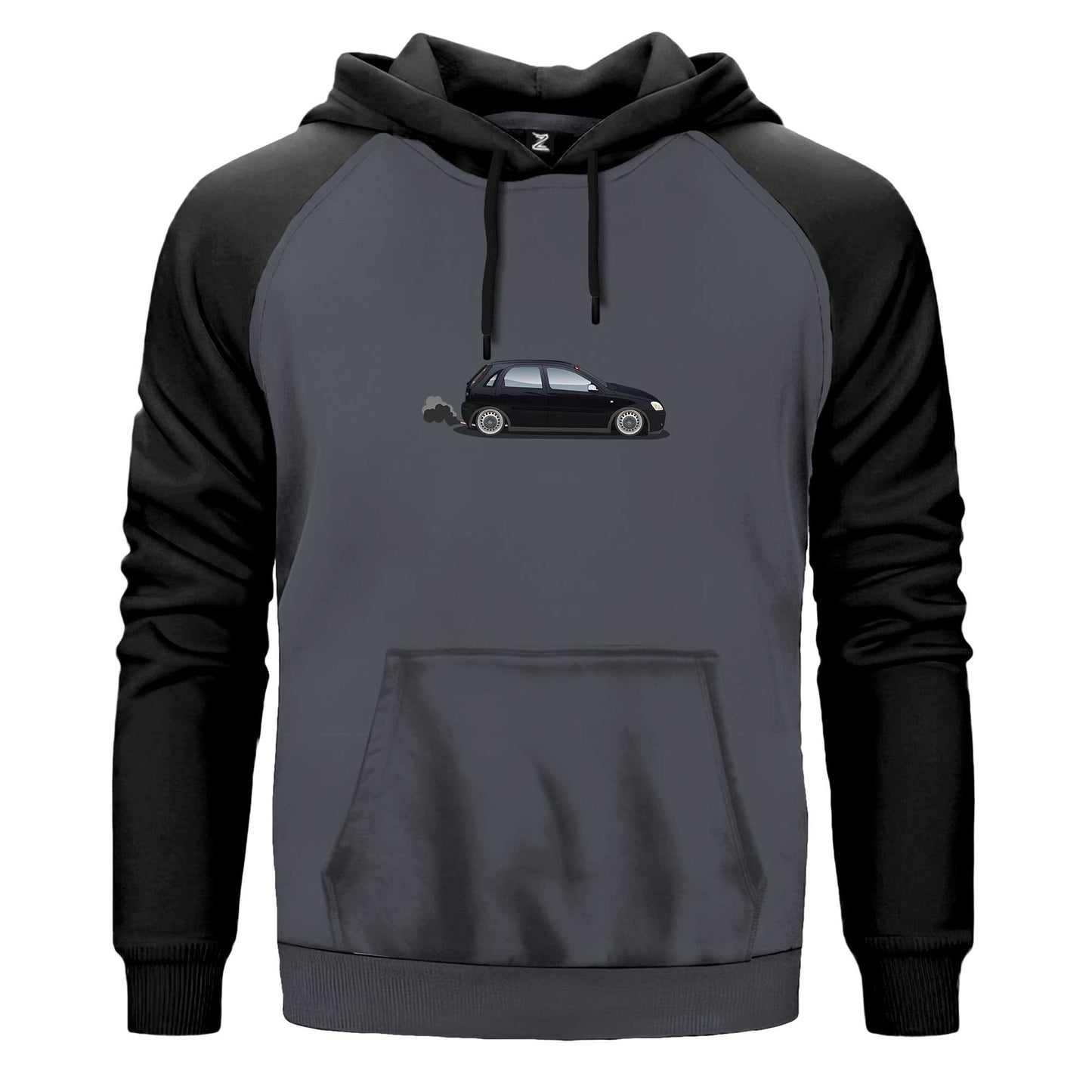 Opel Corsa Çift Renk Reglan Kol Sweatshirt Kapşonlu
