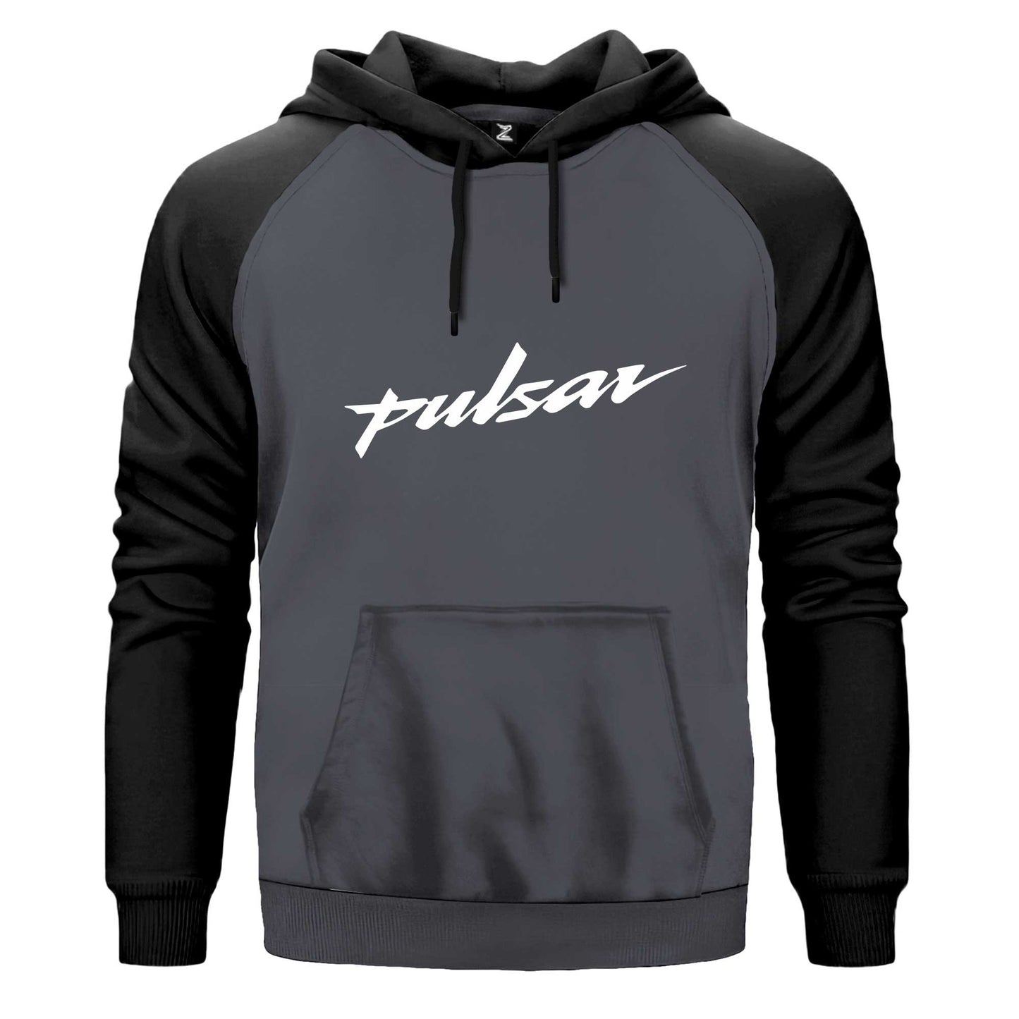 Pulsar Logo Çift Renk Reglan Kol Sweatshirt Kapşonlu
