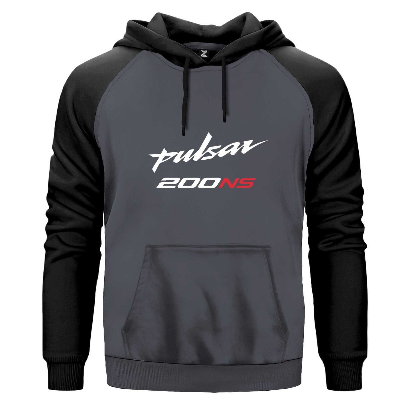 Pulsar NS200 Text Çift Renk Reglan Kol Sweatshirt Kapşonlu