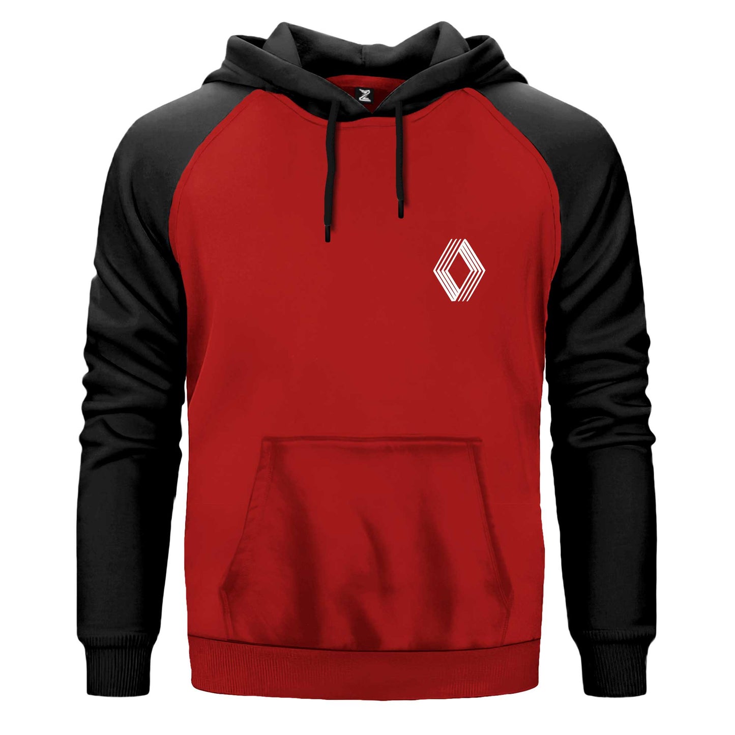 Renault Logo Çift Renk Reglan Kol Sweatshirt Kapşonlu