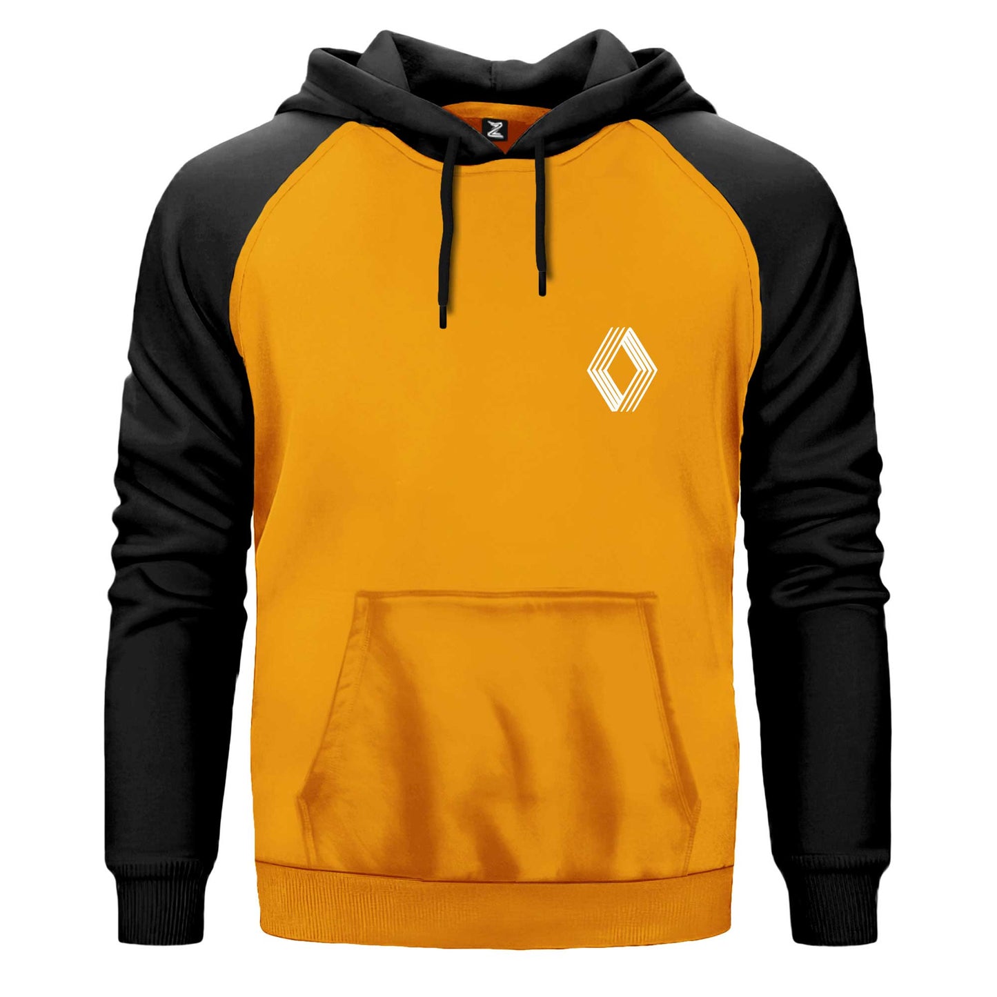 Renault Logo Çift Renk Reglan Kol Sweatshirt Kapşonlu