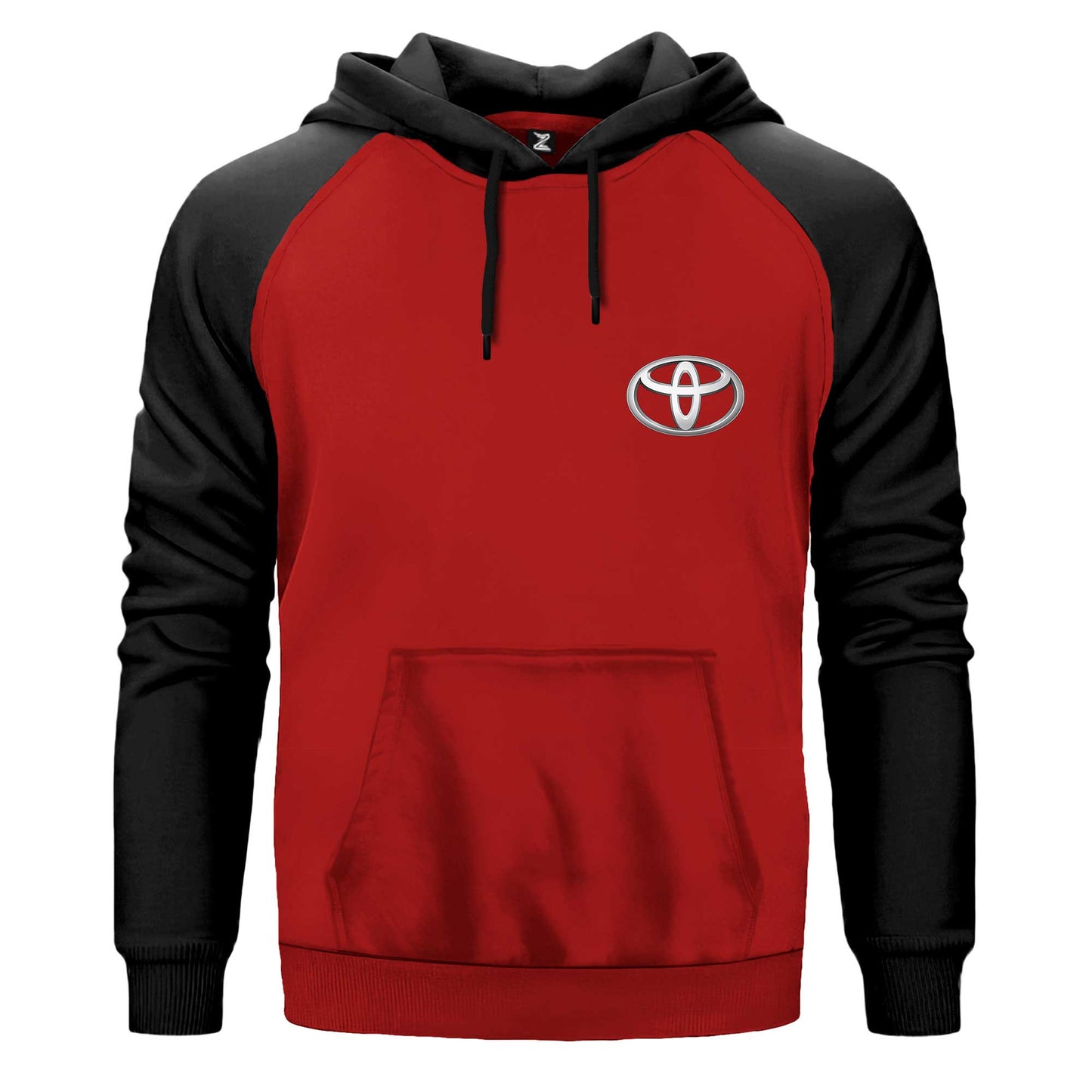 Toyata Logo Çift Renk Reglan Kol Sweatshirt Kapşonlu