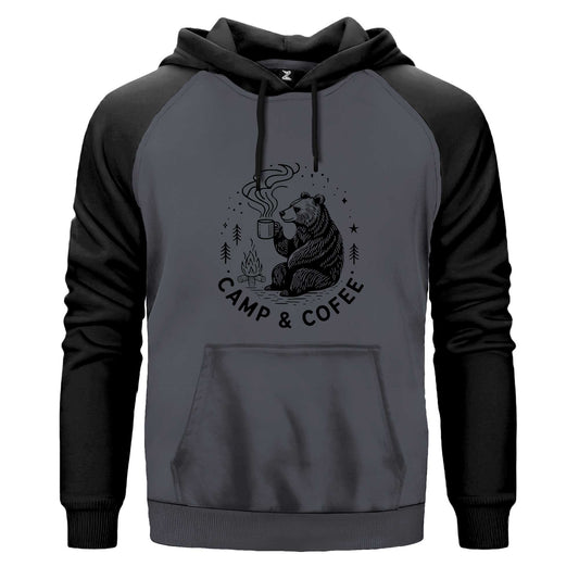 Camp Coffe Bear Renkli Reglan Kol Sweatshirt Kapşonlu