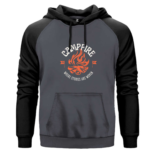 Camp Fire Renkli Reglan Kol Sweatshirt Kapşonlu