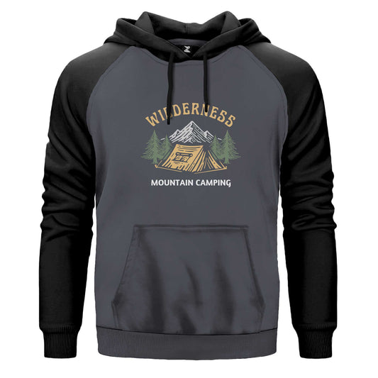 Mountain Camping Renkli Reglan Kol Sweatshirt Kapşonlu