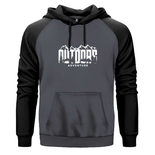 Outdors Adventure Renkli Reglan Kol Sweatshirt Kapşonlu