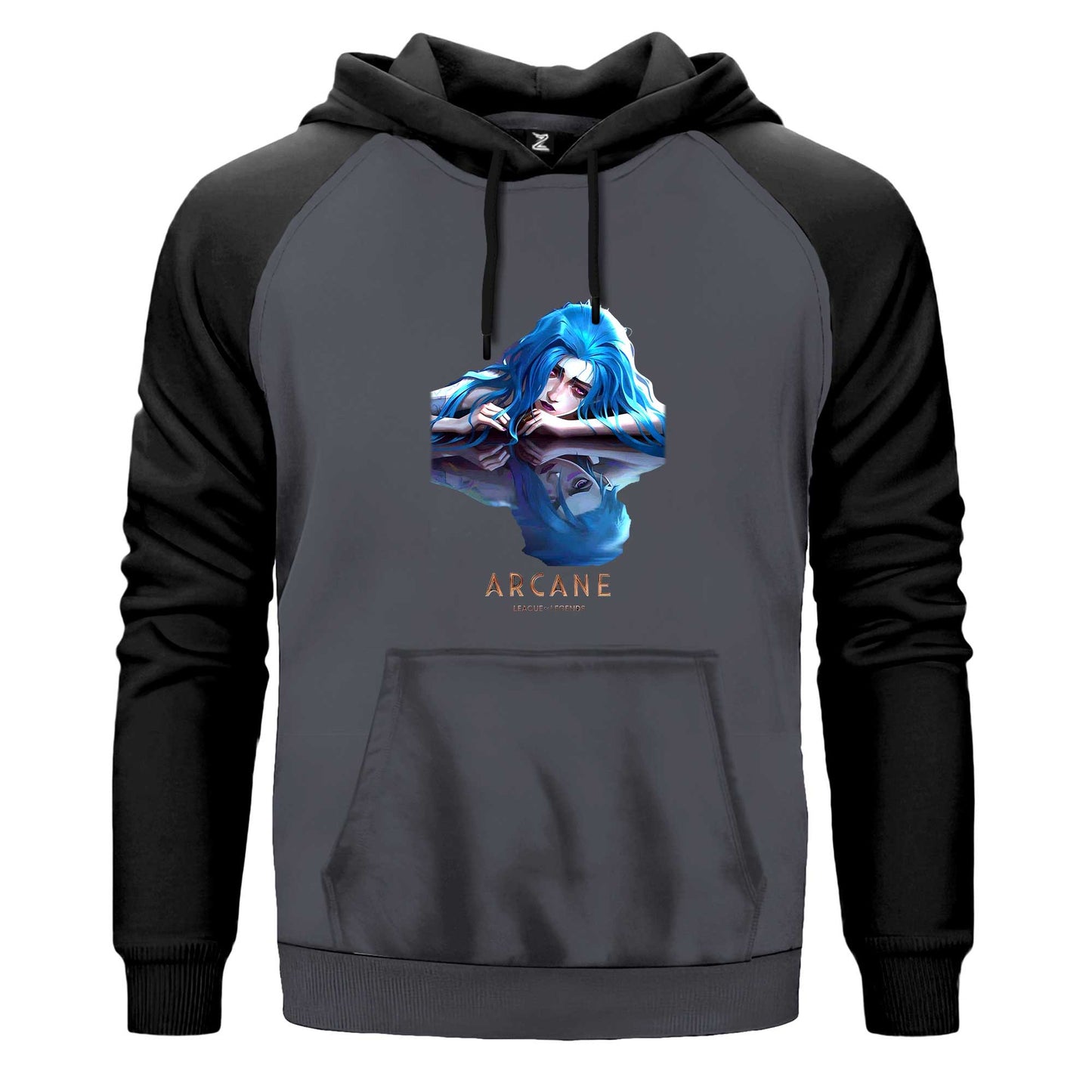 Arcane Jinx Renkli Reglan Kol Sweatshirt Kapşonlu