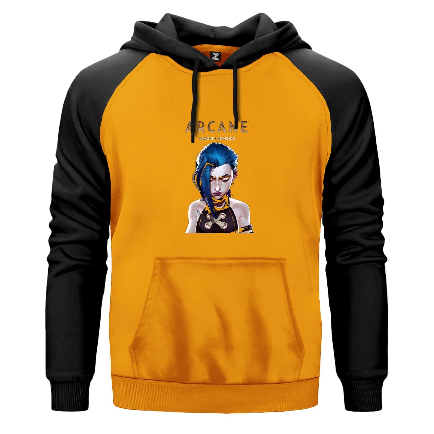 Arcane Lol Renkli Reglan Kol Sweatshirt Kapşonlu
