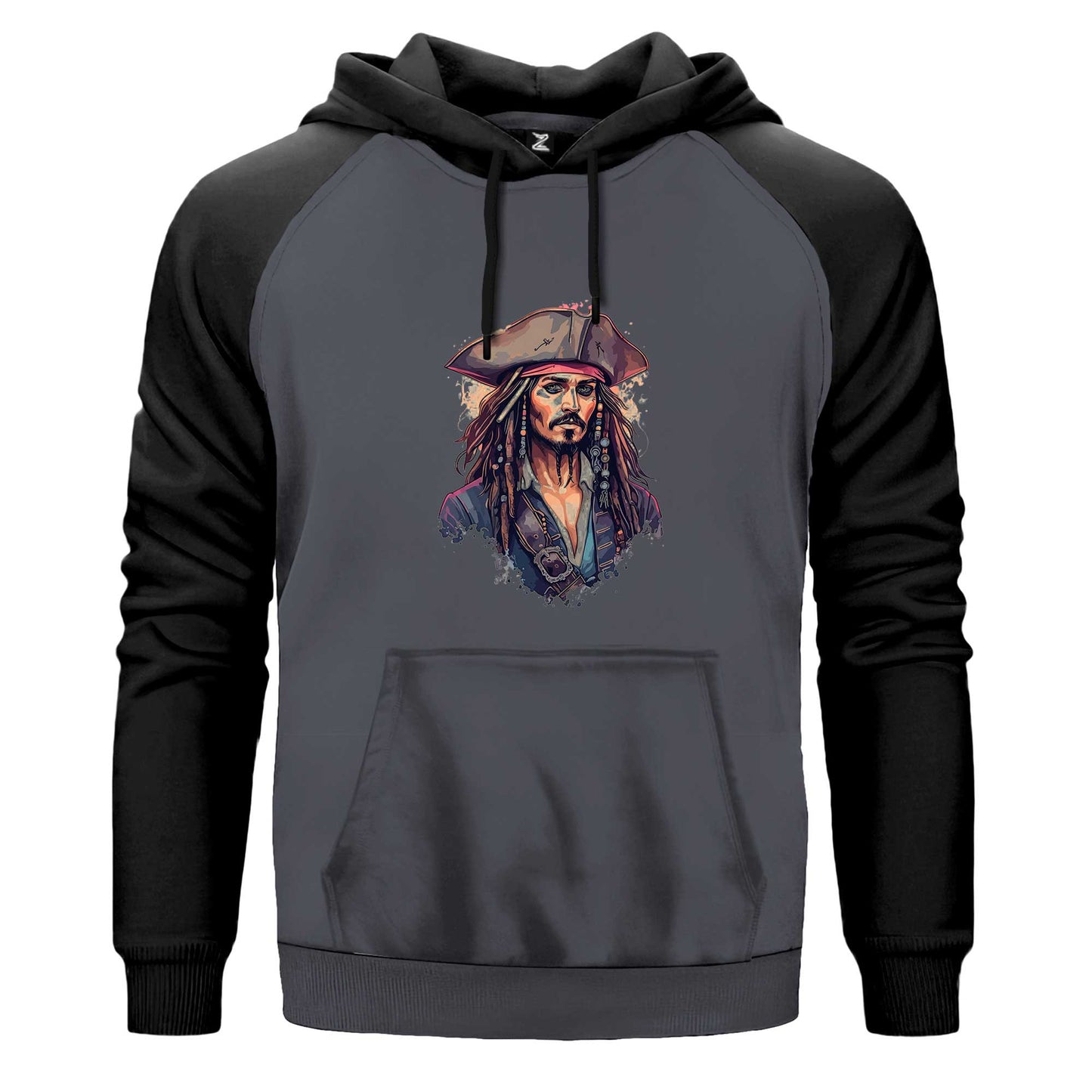 Kaptan Jack Jeperow Renkli Reglan Kol Sweatshirt Kapşonlu