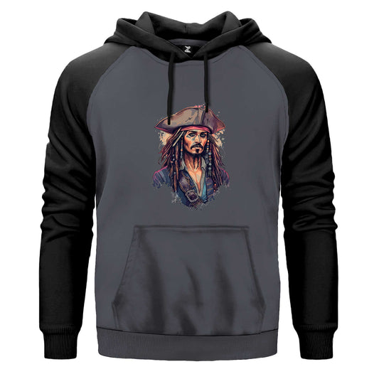 Kaptan Jack Jeperow Renkli Reglan Kol Sweatshirt Kapşonlu