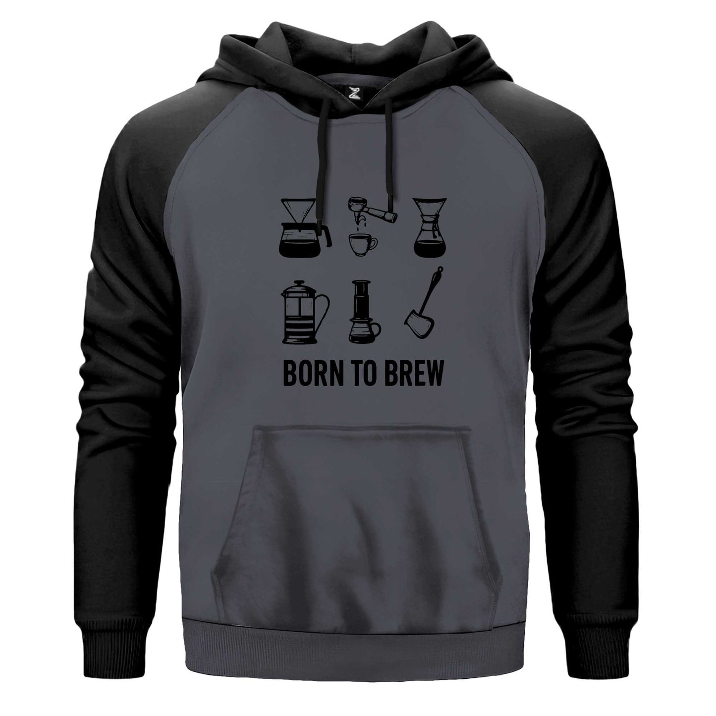 Barista Born To Brew Renkli Reglan Kol Sweatshirt Kapşonlu