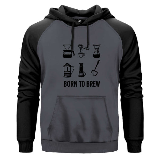 Barista Born To Brew Renkli Reglan Kol Sweatshirt Kapşonlu