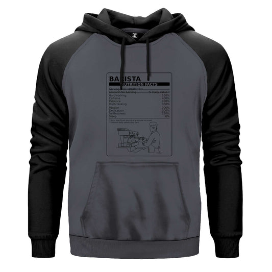 Barista Nutrition Renkli Reglan Kol Sweatshirt Kapşonlu