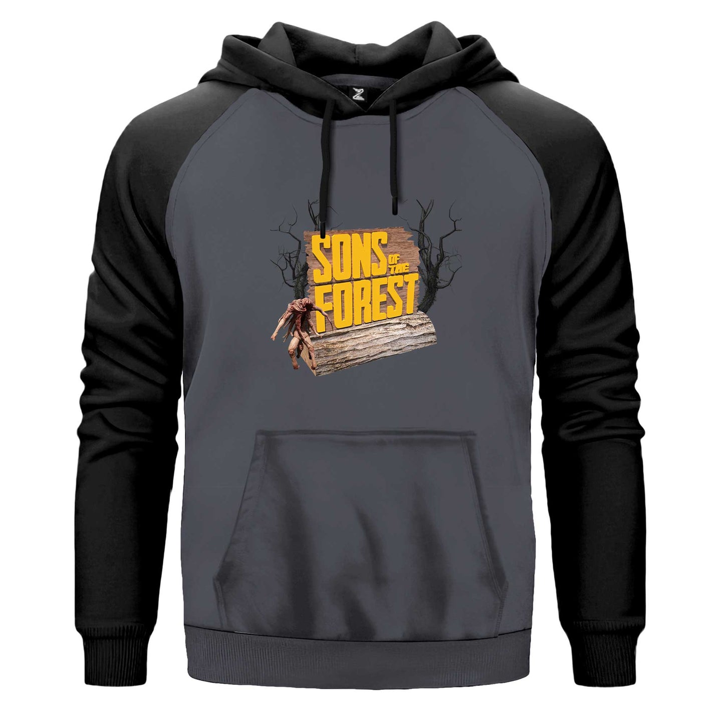 Sons Of The Forest Tree Renkli Reglan Kol Sweatshirt Kapşonlu