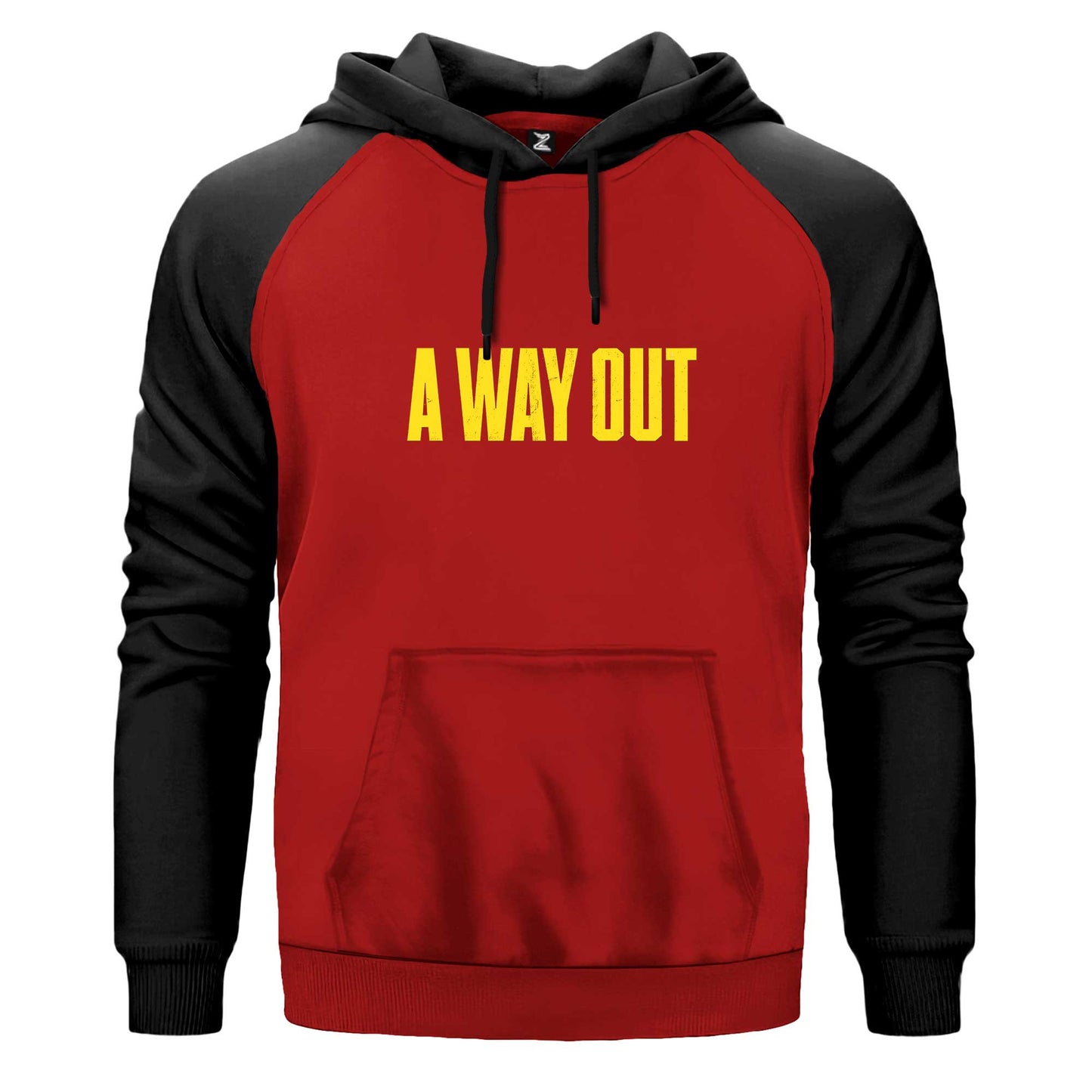A Way Out Text Renkli Reglan Kol Sweatshirt Kapşonlu