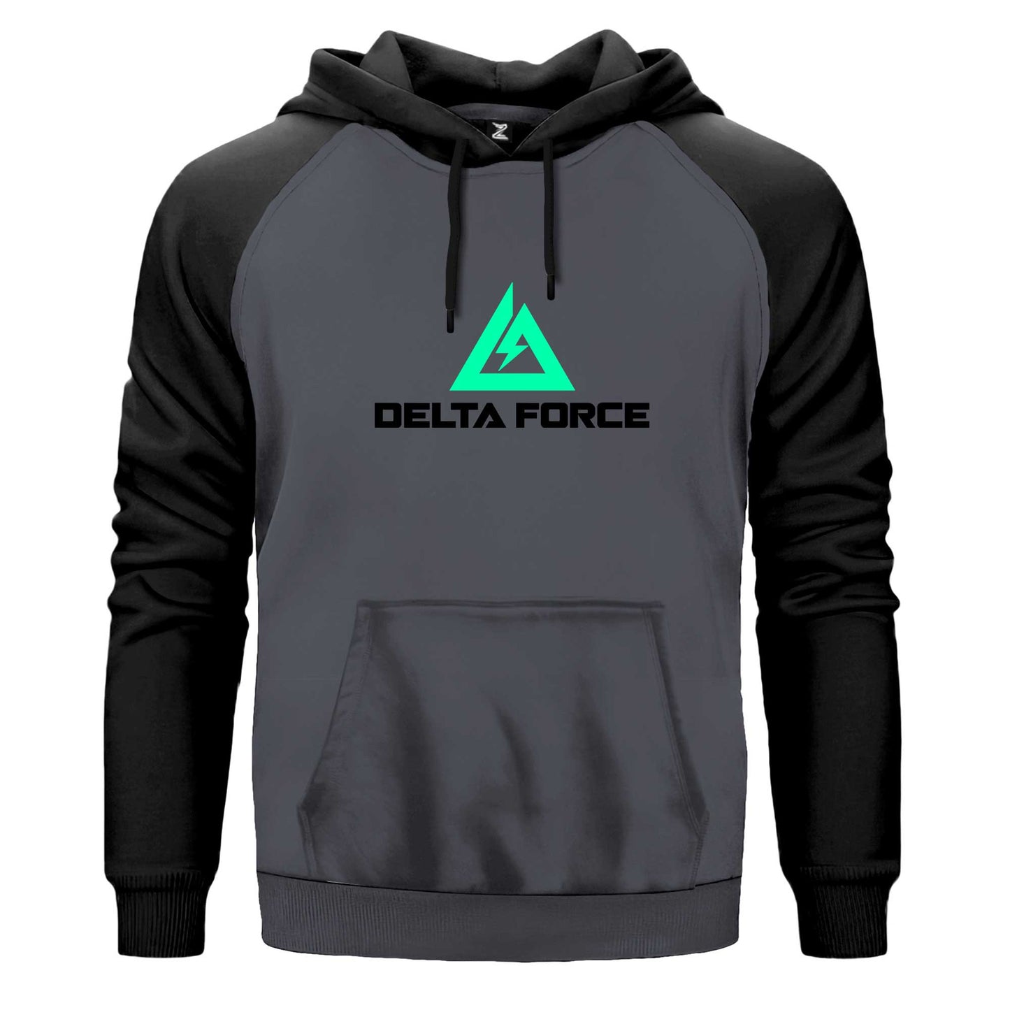 Delta Force Logo Renkli Reglan Kol Sweatshirt Kapşonlu