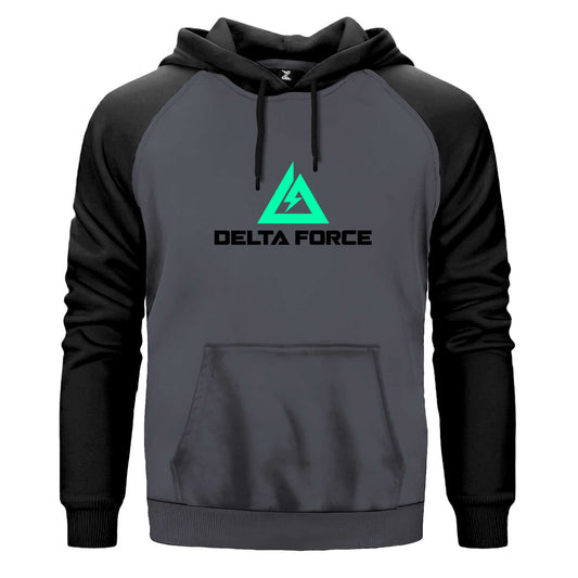 Delta Force Logo Renkli Reglan Kol Sweatshirt Kapşonlu