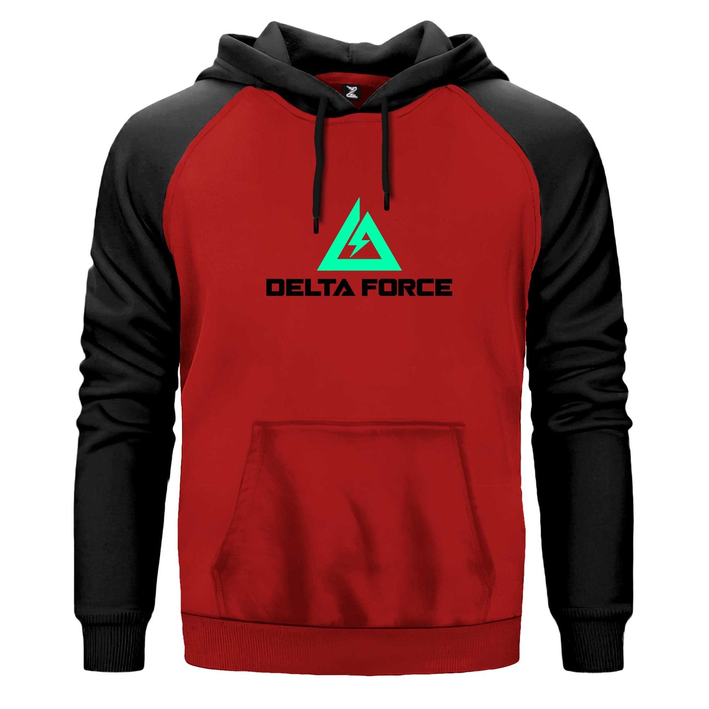 Delta Force Logo Renkli Reglan Kol Sweatshirt Kapşonlu