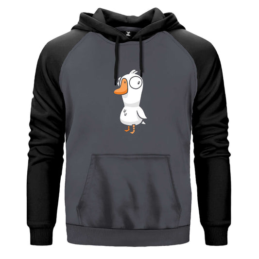 Goose Goose Duck Renkli Reglan Kol Sweatshirt Kapşonlu
