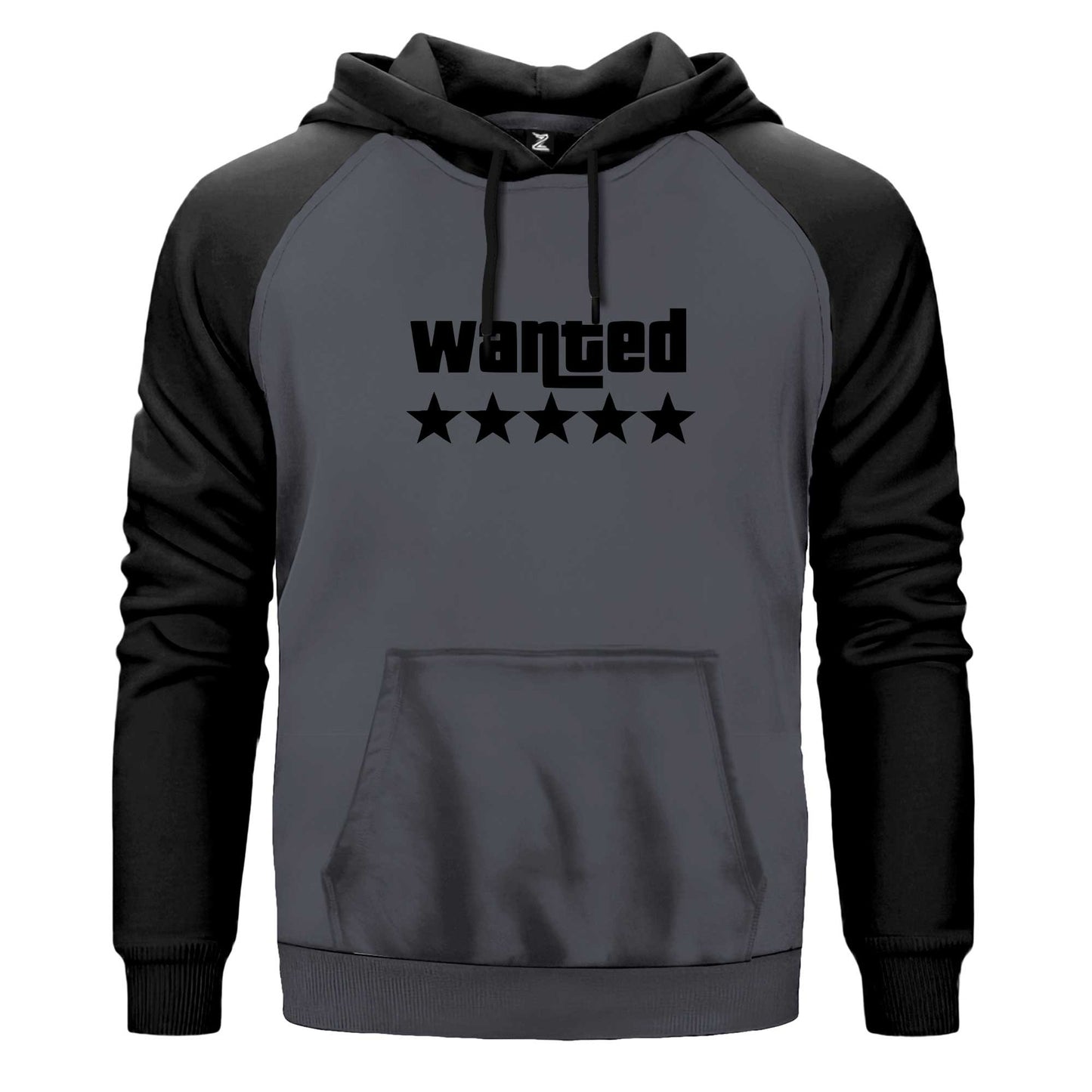 Wanted Renkli Reglan Kol Sweatshirt Kapşonlu
