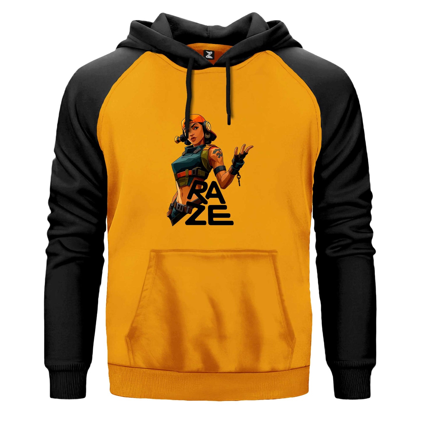 Valorant Raze Renkli Reglan Kol Sweatshirt Kapşonlu