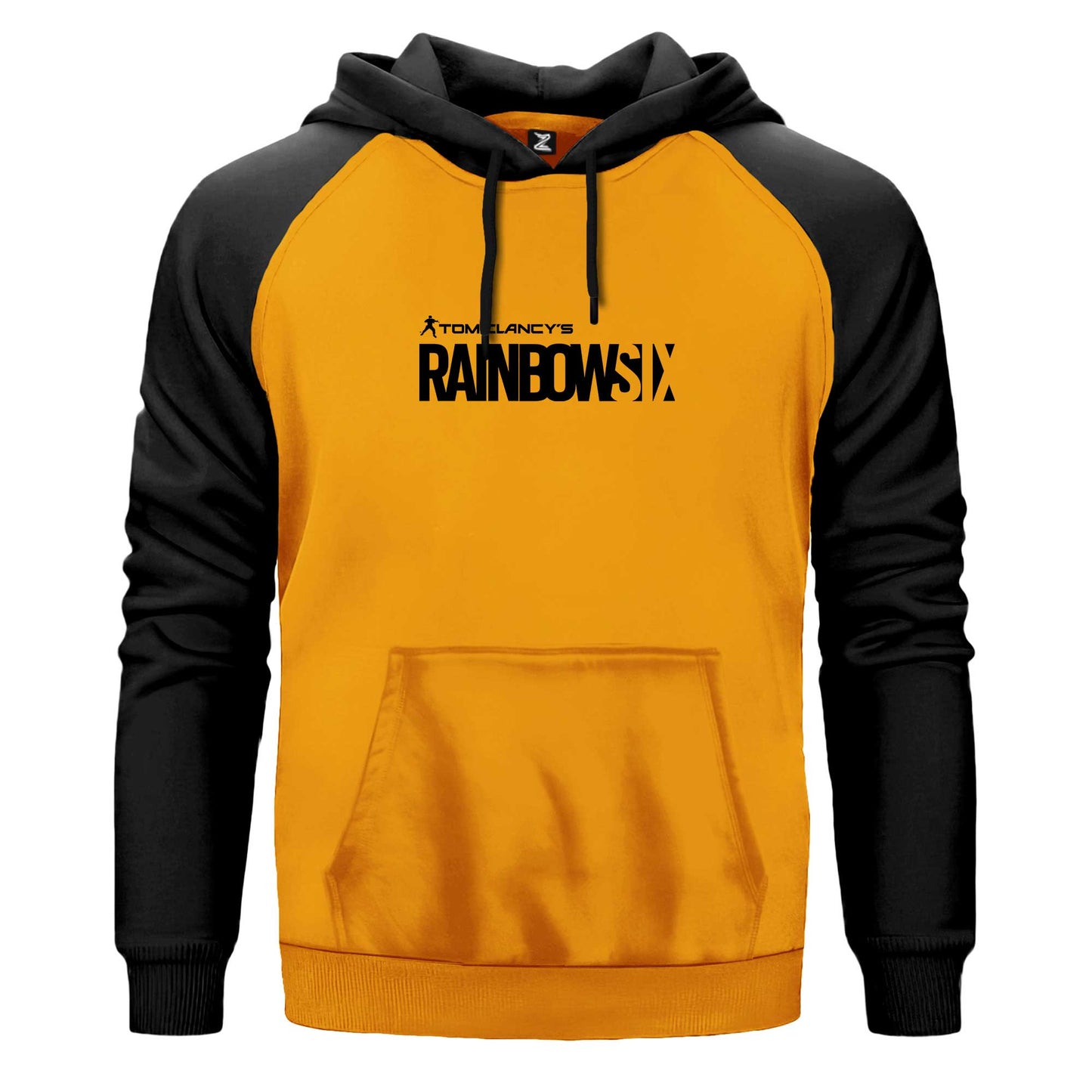 Rainbow Six Logo Renkli Reglan Kol Sweatshirt Kapşonlu