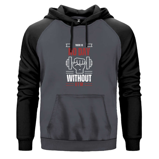 Without Gym Renkli Reglan Kol Sweatshirt Kapşonlu