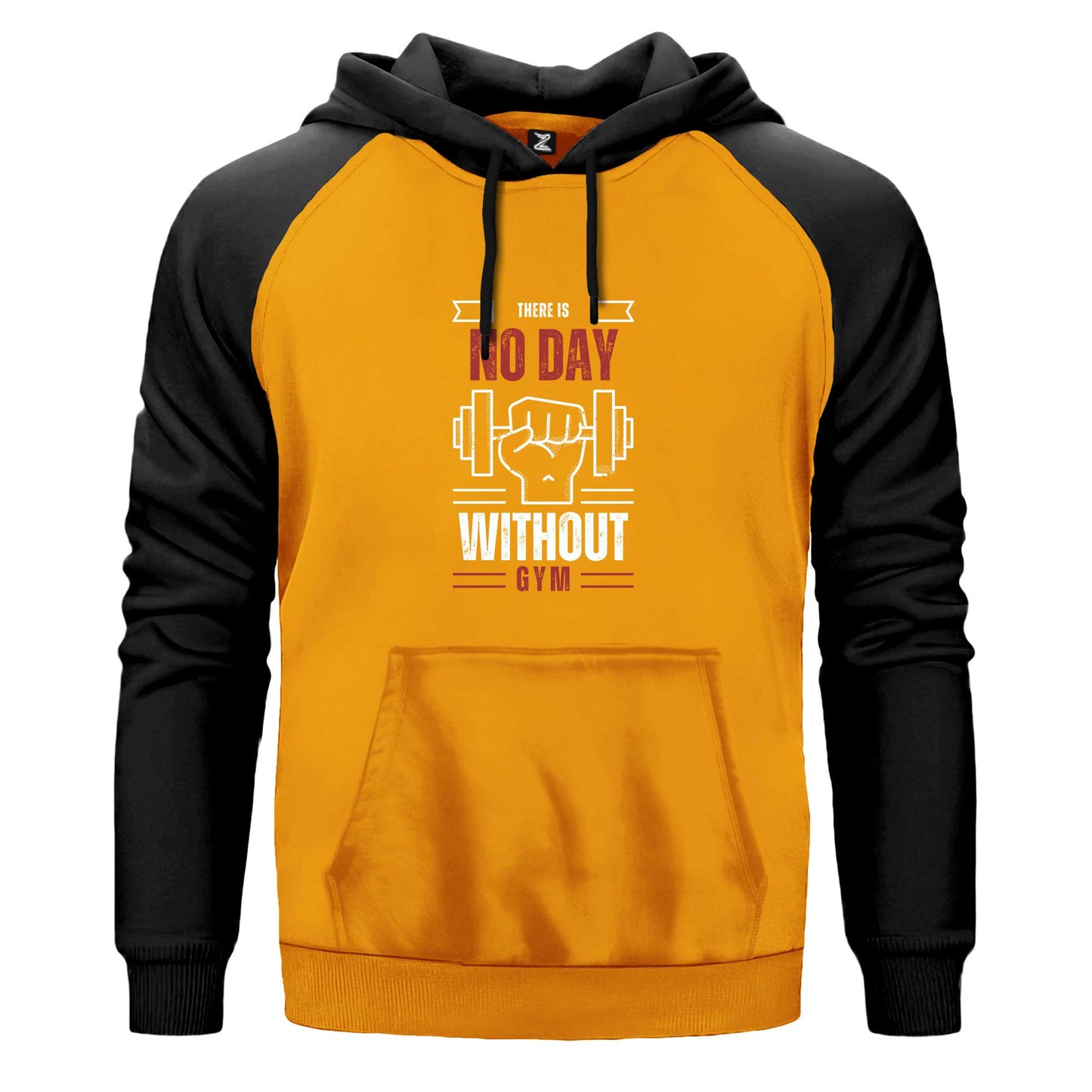 Without Gym Renkli Reglan Kol Sweatshirt Kapşonlu