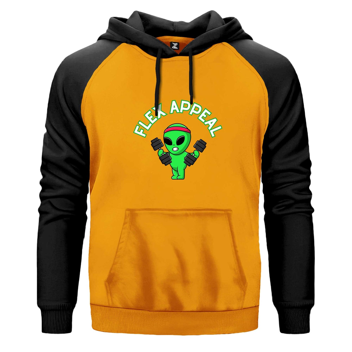 Alien Lifting Renkli Reglan Kol Sweatshirt Kapşonlu