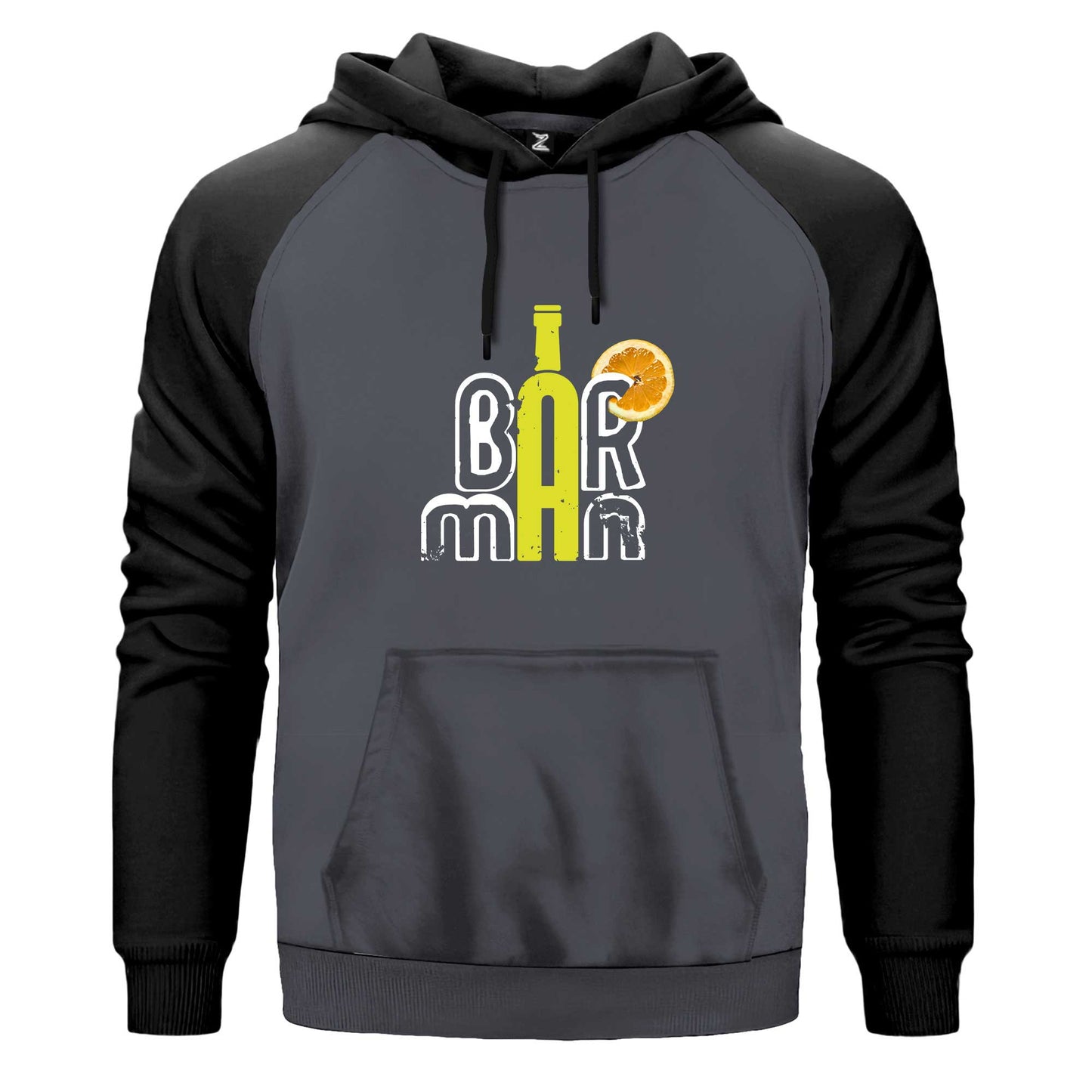 Barman Text Renkli Reglan Kol Sweatshirt Kapşonlu