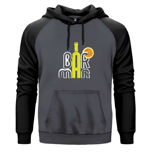 Barman Text Renkli Reglan Kol Sweatshirt Kapşonlu