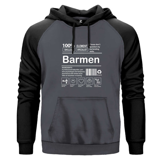 Barmen Renkli Reglan Kol Sweatshirt Kapşonlu