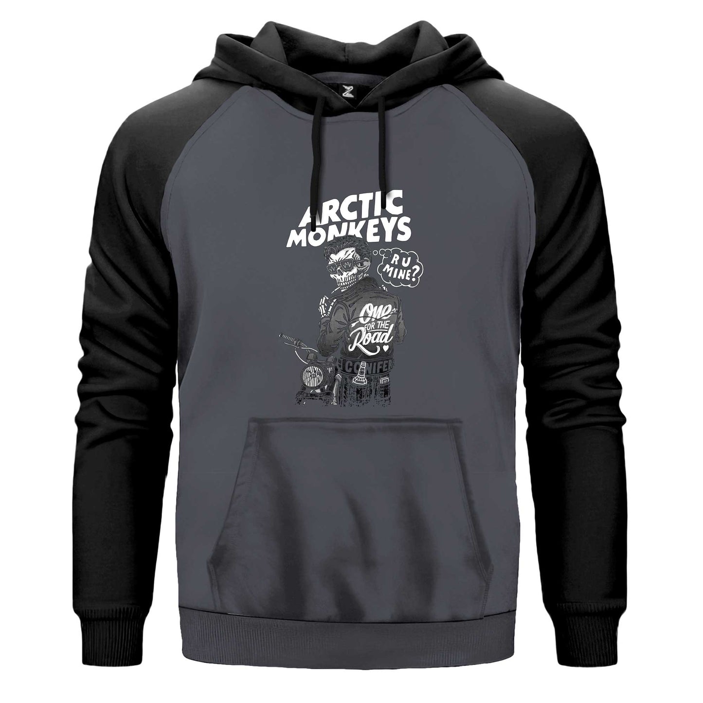 Artic Monkeys Skull Rider Renkli Reglan Kol Sweatshirt Kapşonlu