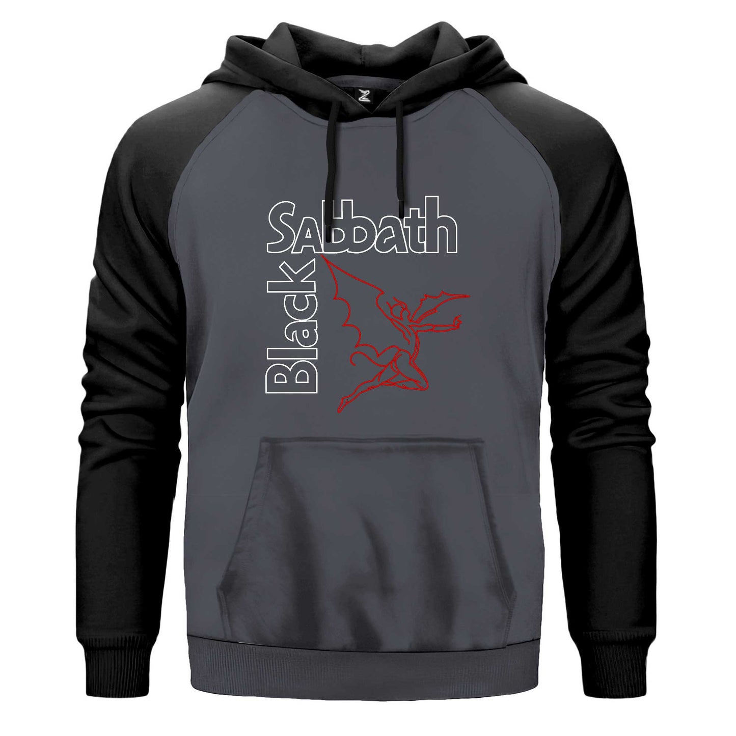 Black Sabbath Grim Reaper Renkli Reglan Kol Sweatshirt Kapşonlu