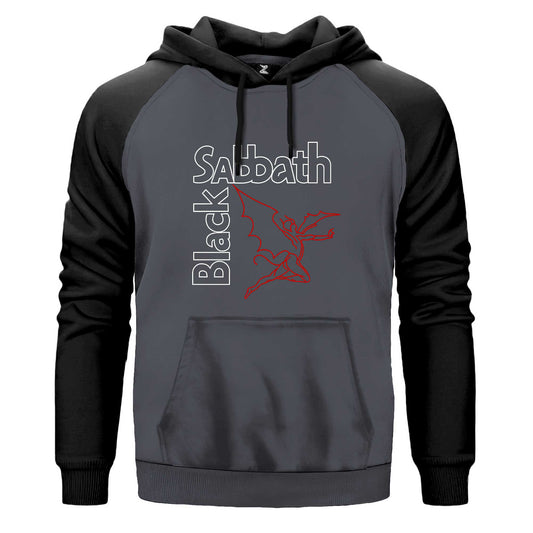 Black Sabbath Grim Reaper Renkli Reglan Kol Sweatshirt Kapşonlu