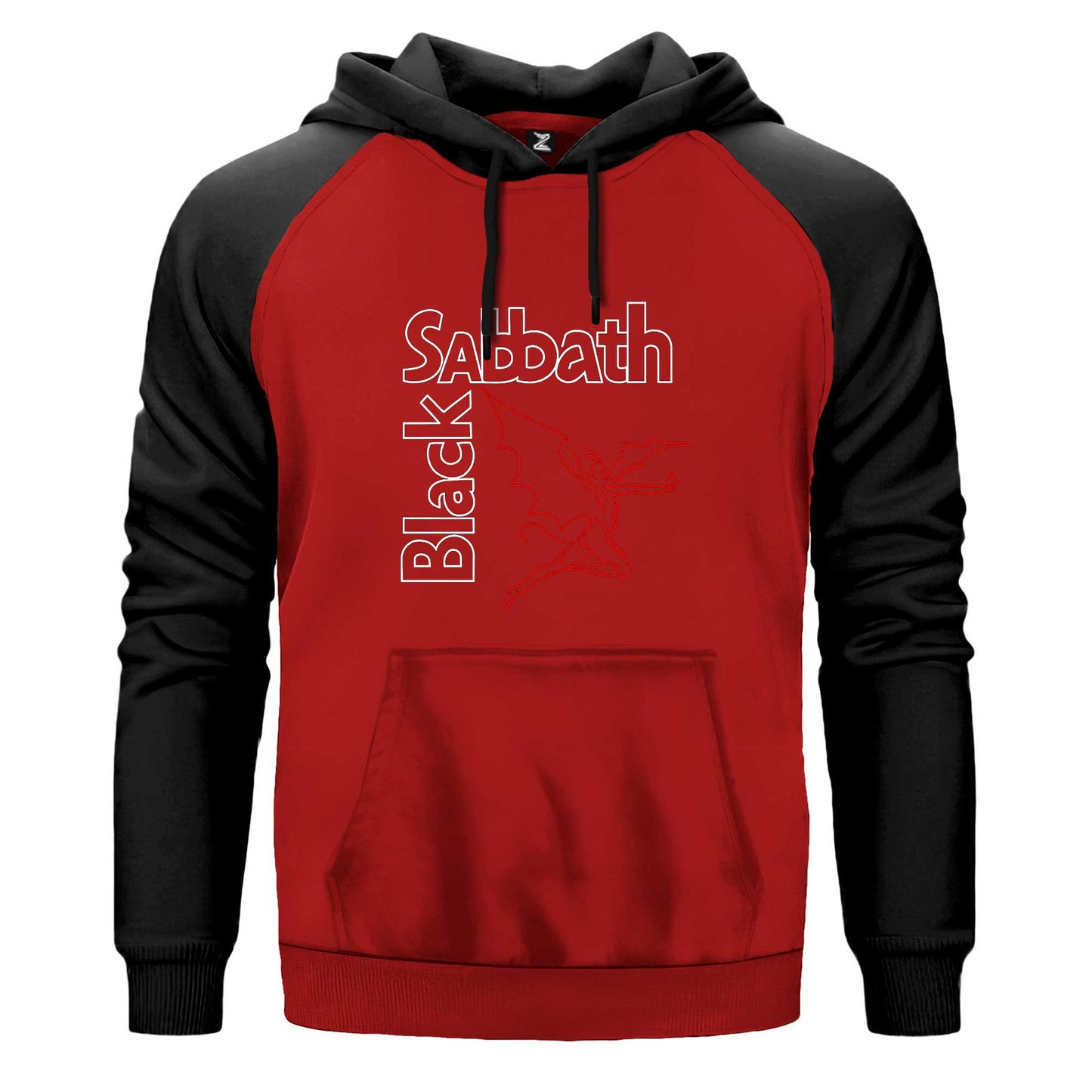 Black Sabbath Grim Reaper Renkli Reglan Kol Sweatshirt Kapşonlu