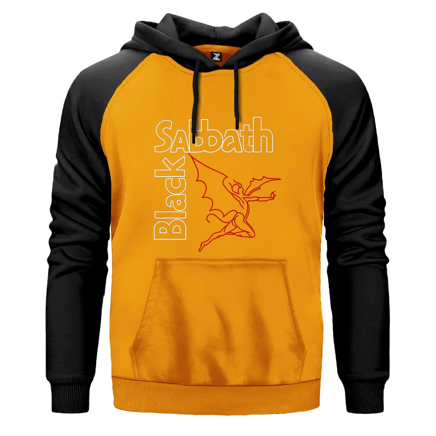 Black Sabbath Grim Reaper Renkli Reglan Kol Sweatshirt Kapşonlu