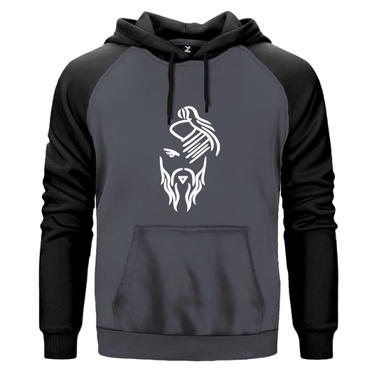 Hayko Cepkin Yeni Logo White Renkli Reglan Kol Sweatshirt Kapşonlu