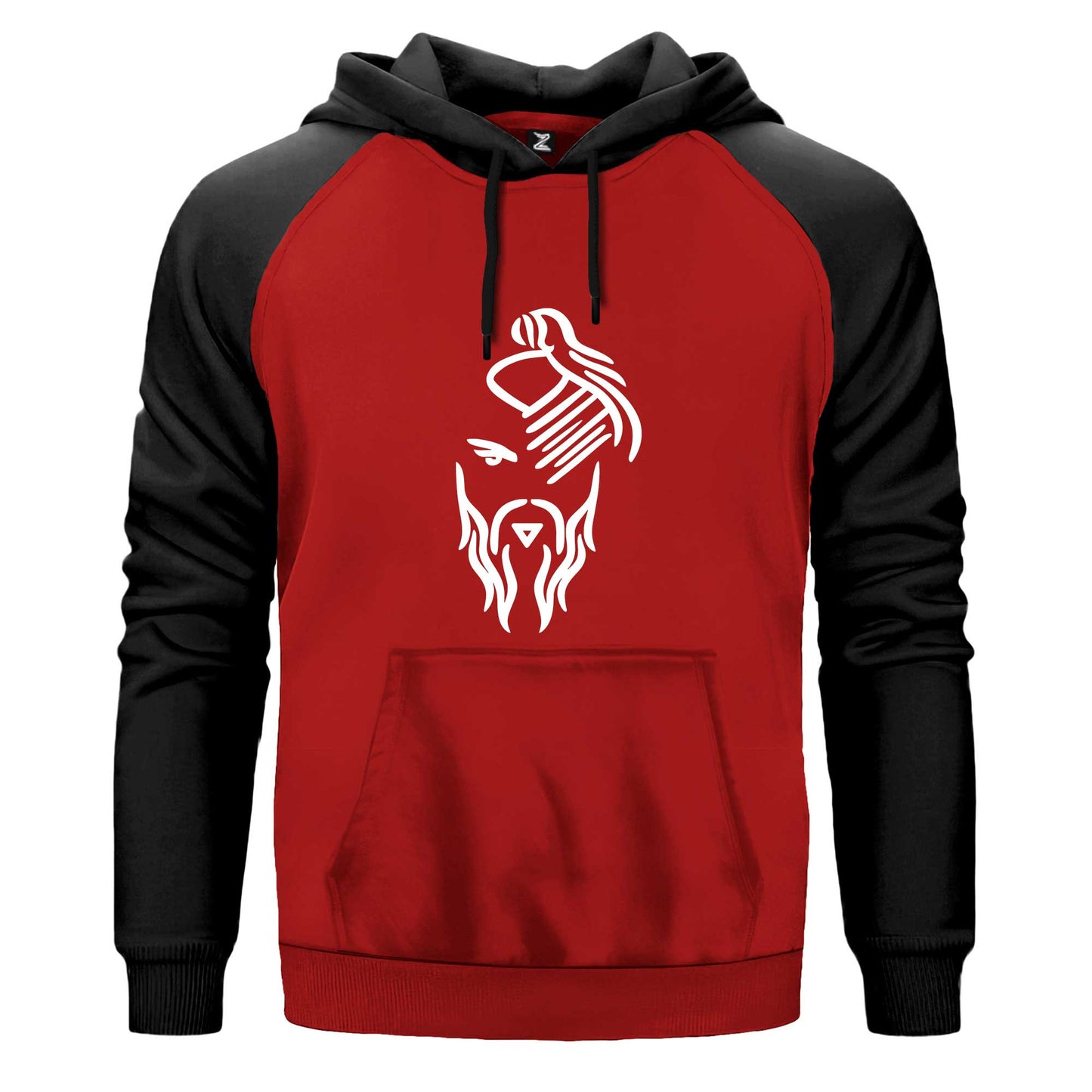 Hayko Cepkin Yeni Logo White Renkli Reglan Kol Sweatshirt Kapşonlu