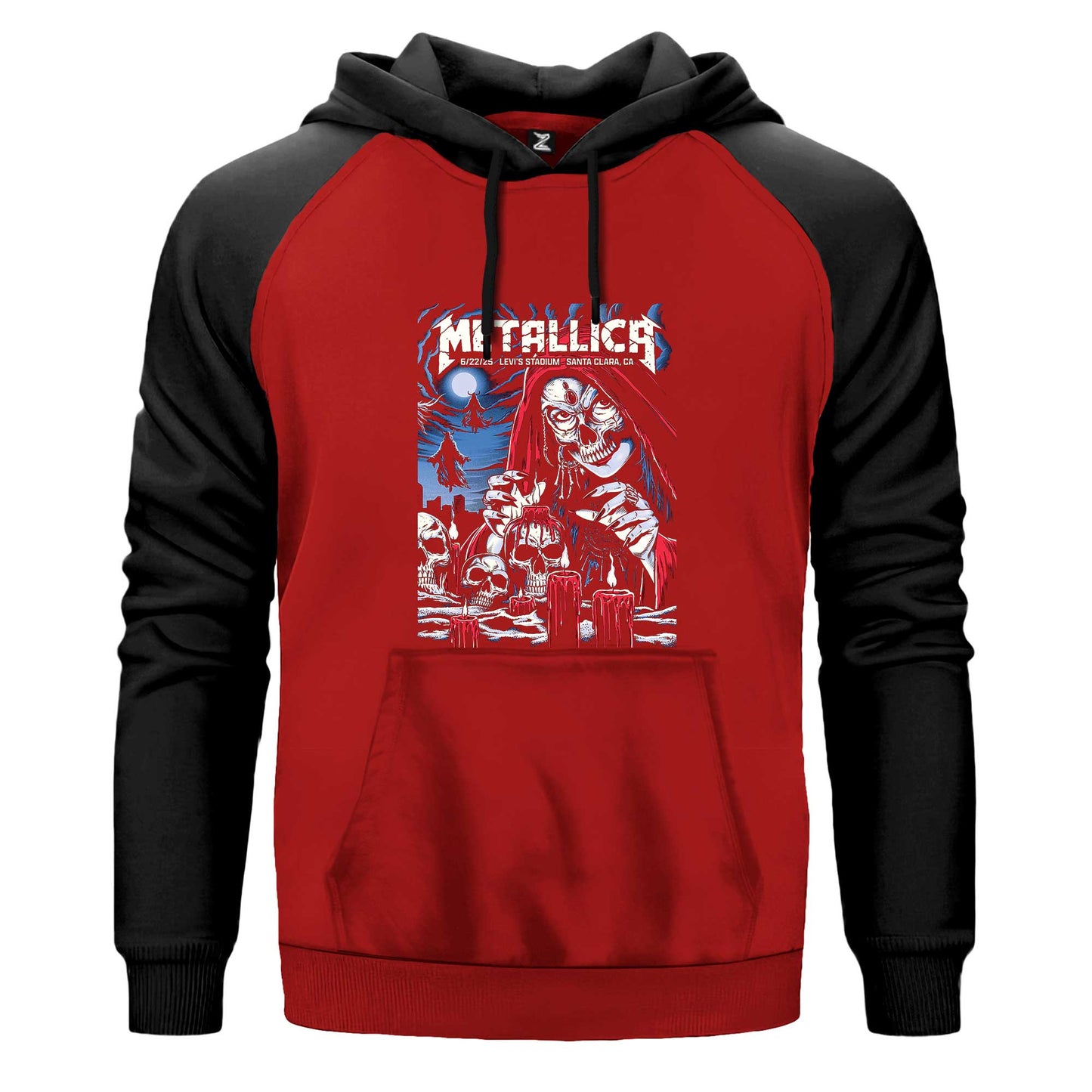 Metallica 2025 Tour Renkli Reglan Kol Sweatshirt Kapşonlu