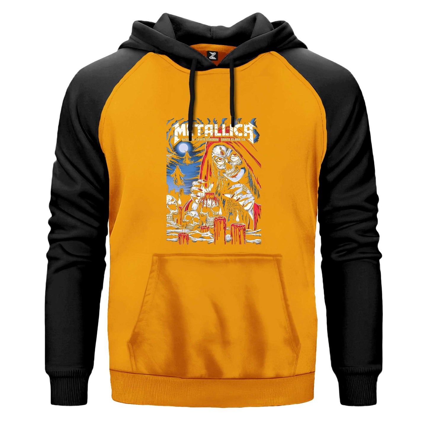 Metallica 2025 Tour Renkli Reglan Kol Sweatshirt Kapşonlu