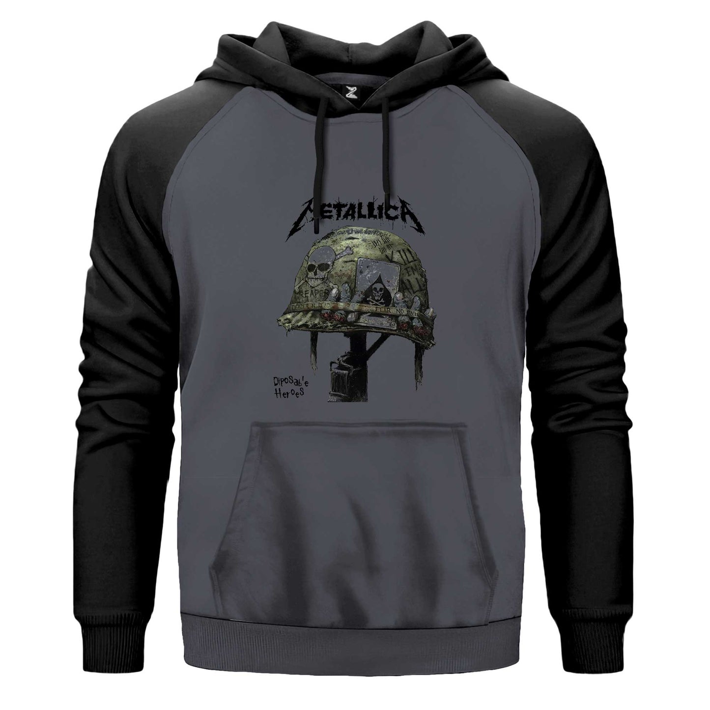 Metallica Diposab e Heroes Siyah Fermuarlı Kapşonlu Sweatshirt