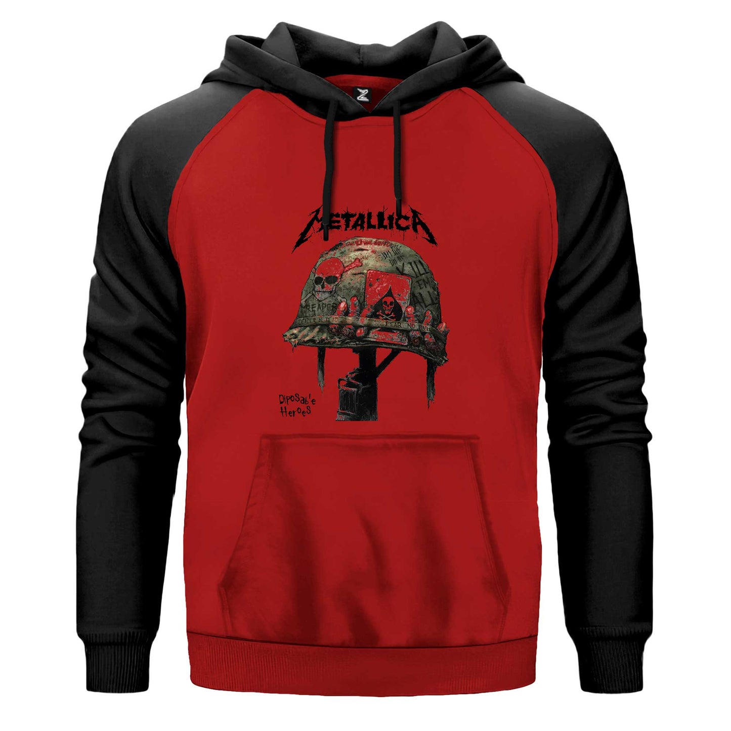 Metallica Diposab e Heroes Siyah Fermuarlı Kapşonlu Sweatshirt
