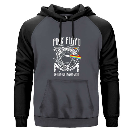 Pink Floyd Tour 1972 1973 Renkli Reglan Kol Sweatshirt Kapşonlu