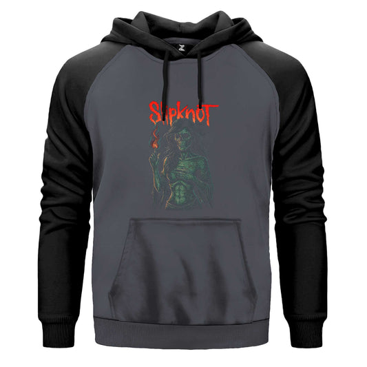 Slipknot Female Skeleton Hot Renkli Reglan Kol Sweatshirt Kapşonlu