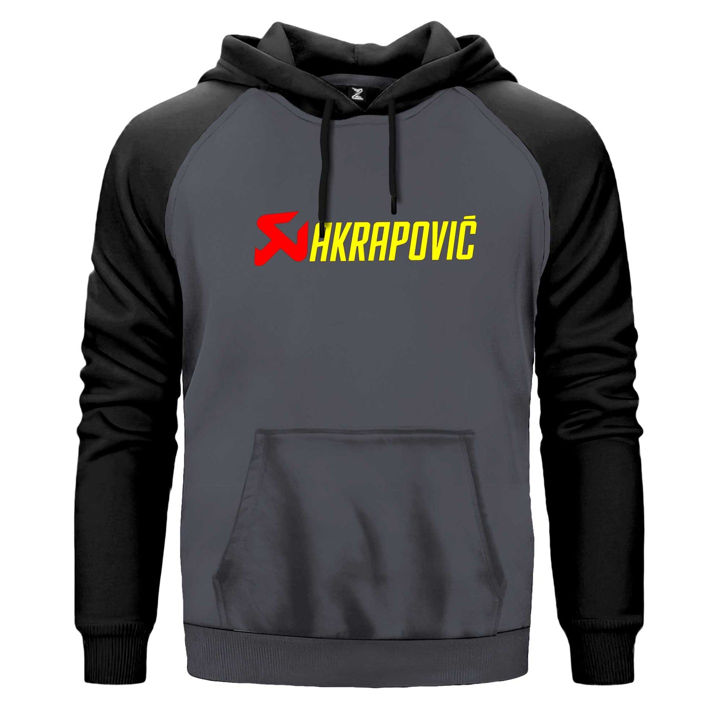 Akrapovic Logo Text Renkli Reglan Kol Sweatshirt Kapşonlu