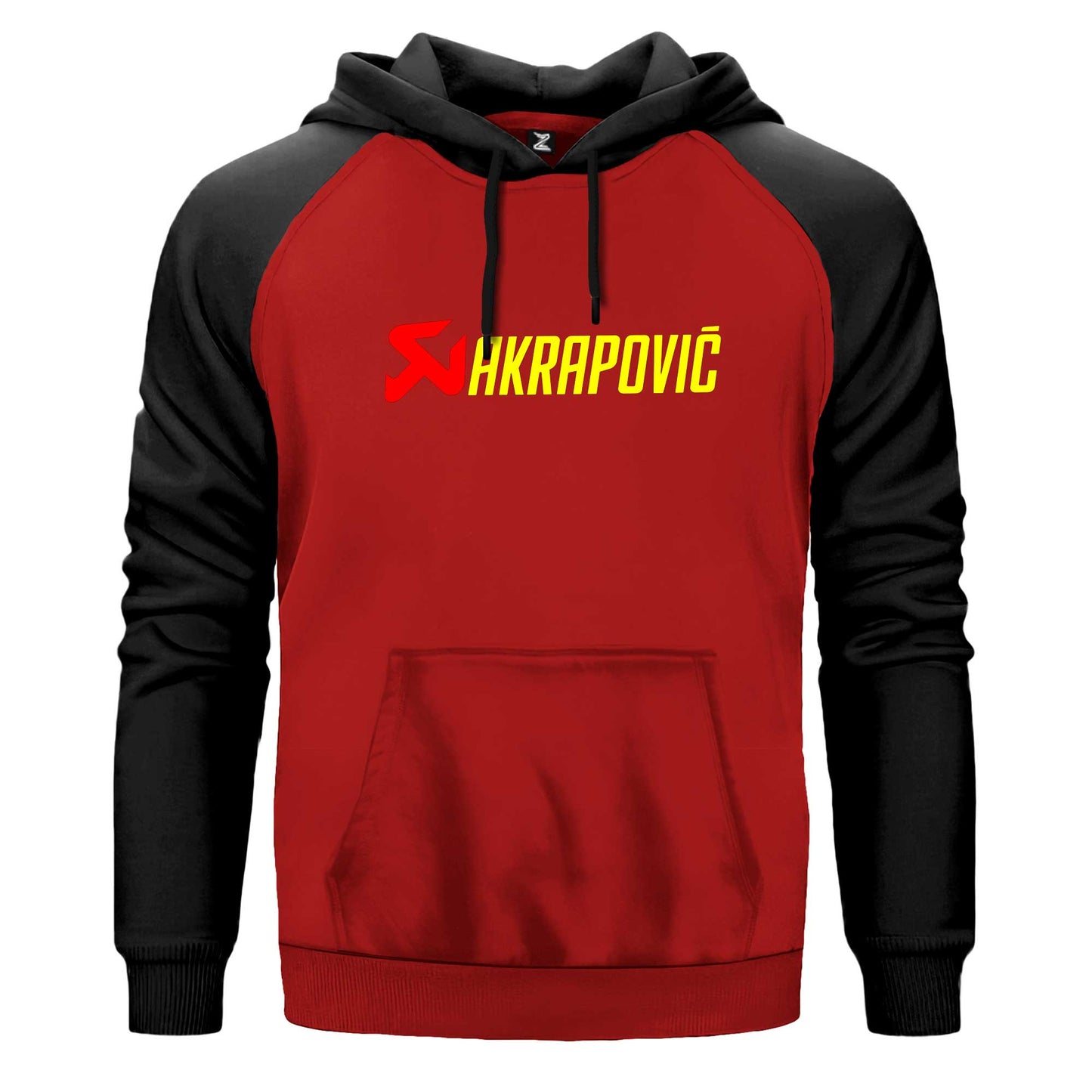 Akrapovic Logo Text Renkli Reglan Kol Sweatshirt Kapşonlu
