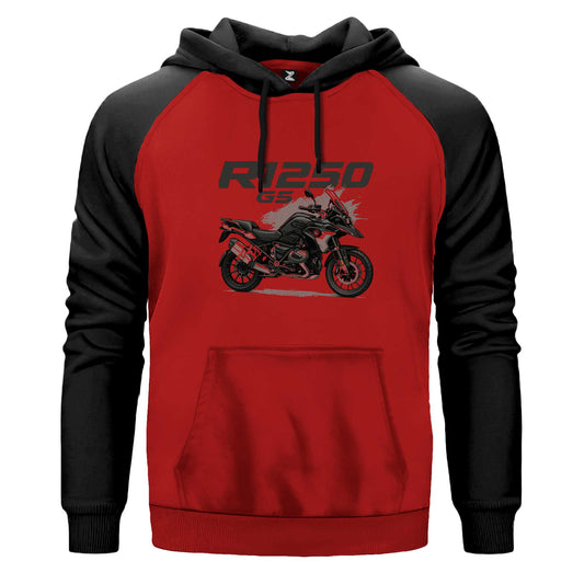 İndirimli Bmw R1250 GS Renkli Reglan Kol Sweatshirt Kapşonlu