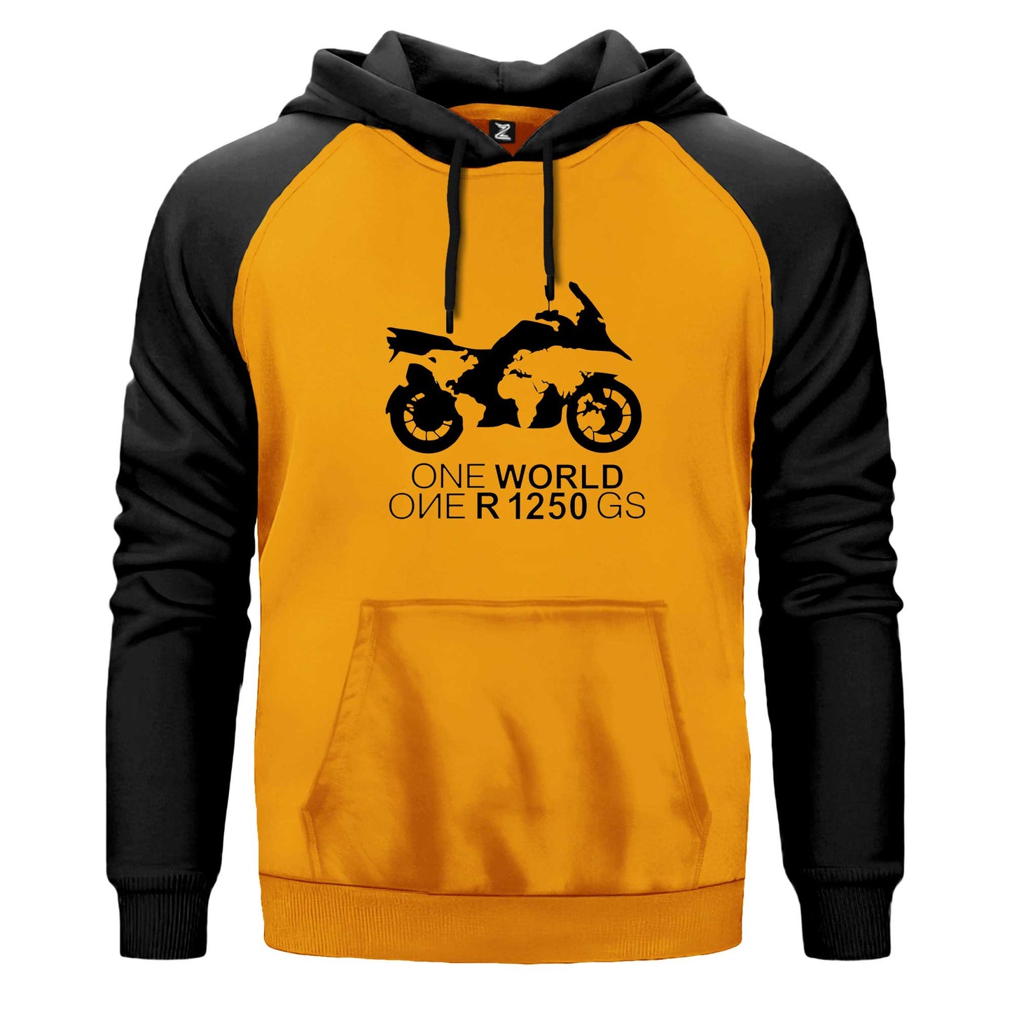 ONE World 1250GS Siyah Fermuarlı Kapşonlu Sweatshirt